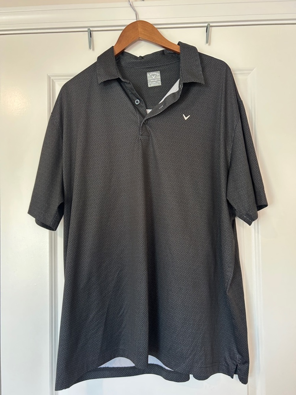 Callaway Performance Golf Polo - Textured Grey/Black - Opti-Dri  XXL